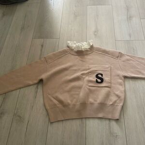 Sandro Paris peach pink sweater